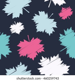 Seamless vector background with decorative maple leaves. Print. Cloth design, wallpaper.