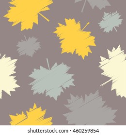 Seamless vector background with decorative maple leaves. Print. Cloth design, wallpaper.