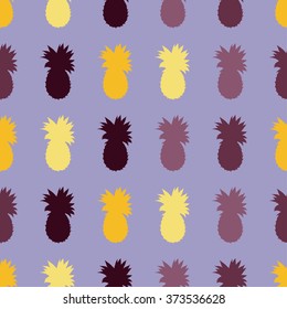 Seamless vector background with decorative pineapple. Print. Repeating background.