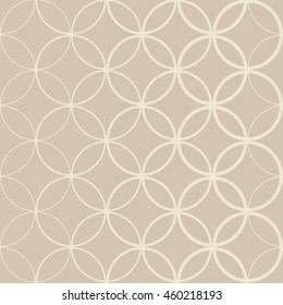 Seamless vector background with decorative rings. Print. Repeating background. Cloth design, wallpaper.
