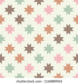Seamless vector background with decorative snowflakes. Winter pattern. Textile rapport.
