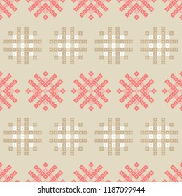 Seamless vector background with decorative snowflakes. Winter pattern. Can be used for wallpaper, textile, invitation card, wrapping, web page background.