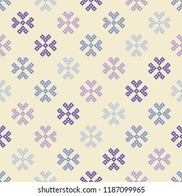 Seamless vector background with decorative snowflakes. Winter pattern. Can be used for wallpaper, textile, invitation card, wrapping, web page background.