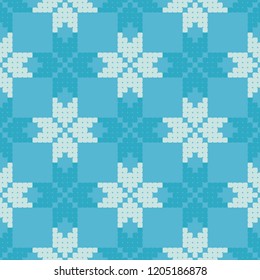 Seamless vector background with decorative snowflakes. Winter pattern. Can be used for wallpaper, textile, invitation card, wrapping, web page background.