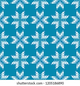 Seamless vector background with decorative snowflakes. Winter pattern. Can be used for wallpaper, textile, invitation card, wrapping, web page background.