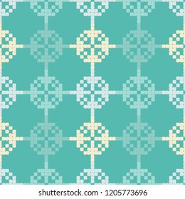 Seamless vector background with decorative snowflakes. Winter pattern. Can be used for wallpaper, textile, invitation card, wrapping, web page background.