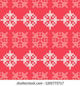 Seamless vector background with decorative snowflakes. Winter pattern. Can be used for wallpaper, textile, invitation card, wrapping, web page background.