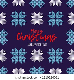 Seamless vector background with decorative snowflakes. Merry Christmas and Happy New Year! Winter pattern. Can be used for wallpaper, textile, invitation card, wrapping, web page background.