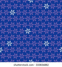 Seamless vector background with decorative snowflakes