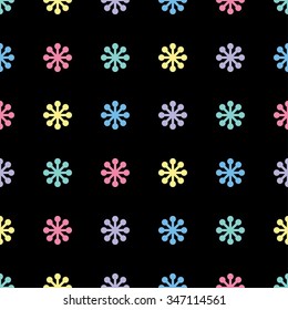 Seamless vector background with decorative snowflakes 