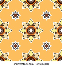 Seamless vector background with decorative stars