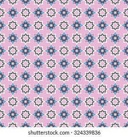 Seamless vector background with decorative stars