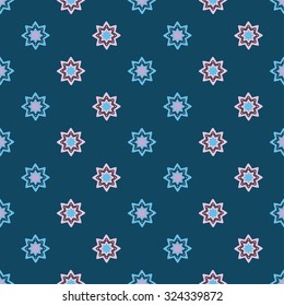 Seamless vector background with decorative stars