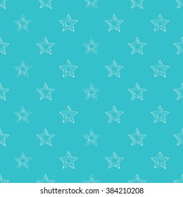 Seamless vector background with decorative stars. Print. Cloth design, wallpaper.