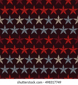 Seamless vector background with decorative stars. Print. Cloth design, wallpaper.