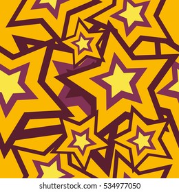 Modern Seamless Stars Background Gold White: vector de stock (libre de ...