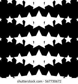 Seamless vector background with decorative stars. Print. Cloth design, wallpaper.