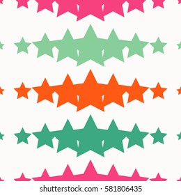 Seamless vector background with decorative stars. Print. Cloth design, wallpaper.