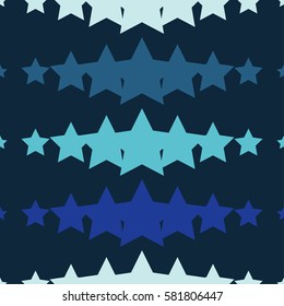 Seamless vector background with decorative stars. Print. Cloth design, wallpaper.