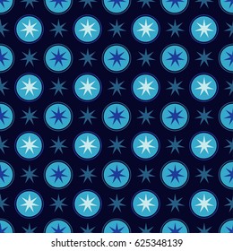 Seamless vector background with decorative stars.
