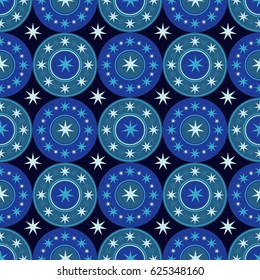 Seamless vector background with decorative stars.
