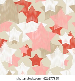 Seamless vector background with decorative stars.
