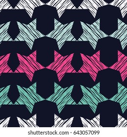Seamless vector background with decorative stars.