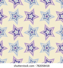 Seamless vector background with decorative stars. Textile rapport.