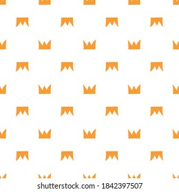 Seamless vector background. Decorative texture. Colorful pattern with orange crowns.