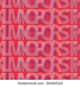 Seamless vector background with decorative transparent letters
