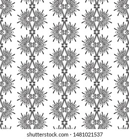 Seamless vector background of decorative vintage design elements