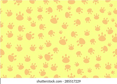 seamless vector Background - Dog foot print
