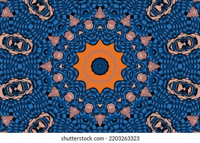 Nahtlose Vektorhintergrund mit ethnischem Design doodle art mandala muster mit bunten verzierungen