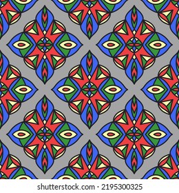 Seamless vector background with ethnic ornament. Print for textiles and paper. Design in oriental pattern. 