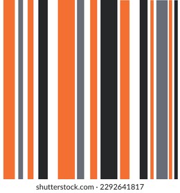 Seamless vector background fabric pattern stripe  balance geometric stripe patterns white orange black gray color tone stripes different size symmetric.