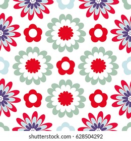 Seamless Vector Background Fabulous Flowers Printing Stock Vector ...
