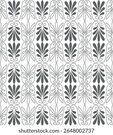 Seamless  vector background featuring a baroque style pattern. This graphic ornate design is suitable for wallpaper, fabric, packaging, and wrapping. 