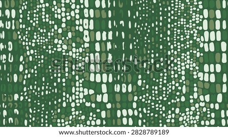 seamless vector background featuring a dark green crocodile or reptile skin texture with organic dotted scales for modern fabric and graphic prints