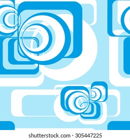 Seamless vector background with figures square and circle