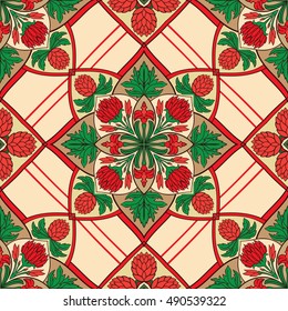 Seamless vector background with floral mandalas. Oriental colorful ornament. You can use this pattern for the shawl, carpet, cushion, cover, textile and other surfaces.
