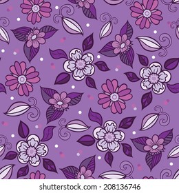 Seamless vector background with floral pattern.  