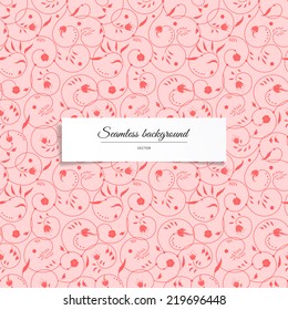 Seamless vector background. Floral pattern with curls. 