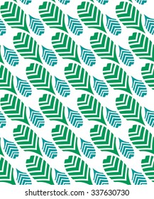 Seamless vector background with floral pattern, green leaves. It can be used on fabrics.