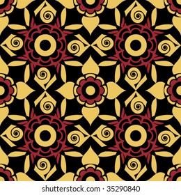 seamless vector background, floral pattern