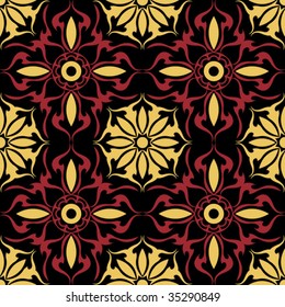 seamless vector background, floral pattern