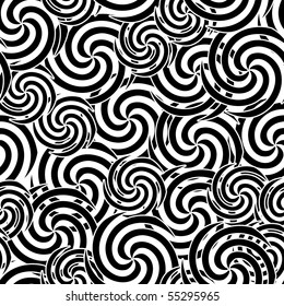 Seamless vector background. Floral swirl ornament pattern