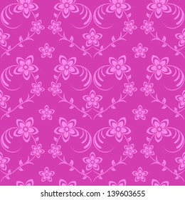 Seamless vector background with flowers