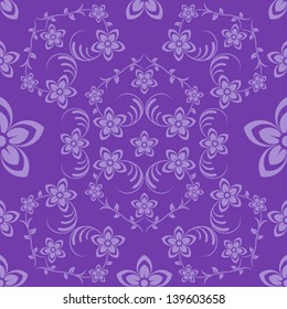 Seamless vector background with flowers