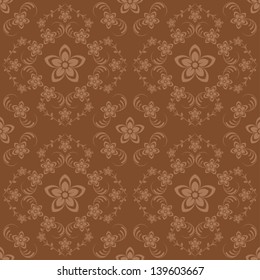 Seamless vector background with flowers