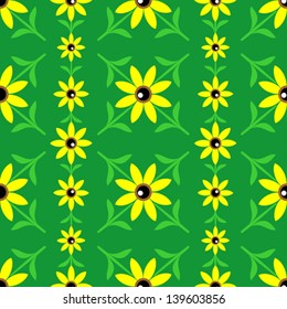 Seamless vector background with flowers